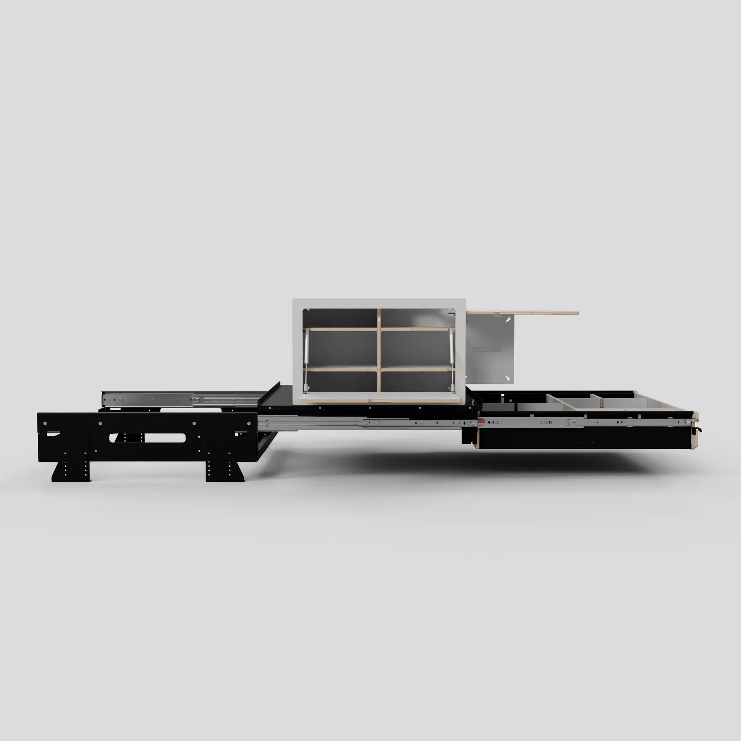 SQUIQ Traveler max – Kofferraumauszug mit Campingbox für Van, Caddy & ID.Buzz