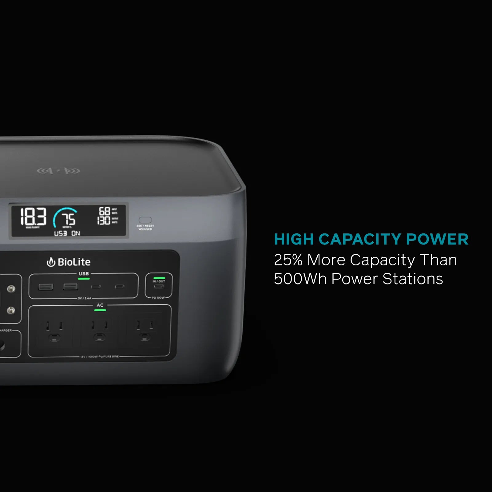 BioLite BaseCharge 600 - Solar-Generator/Akku mit 622 Wh