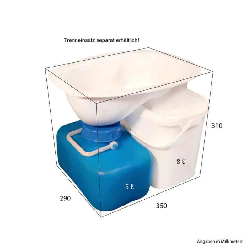 Set de conteneurs pour toilettes sèches, toilettes à séparation, à monter soi-même, bidon d&