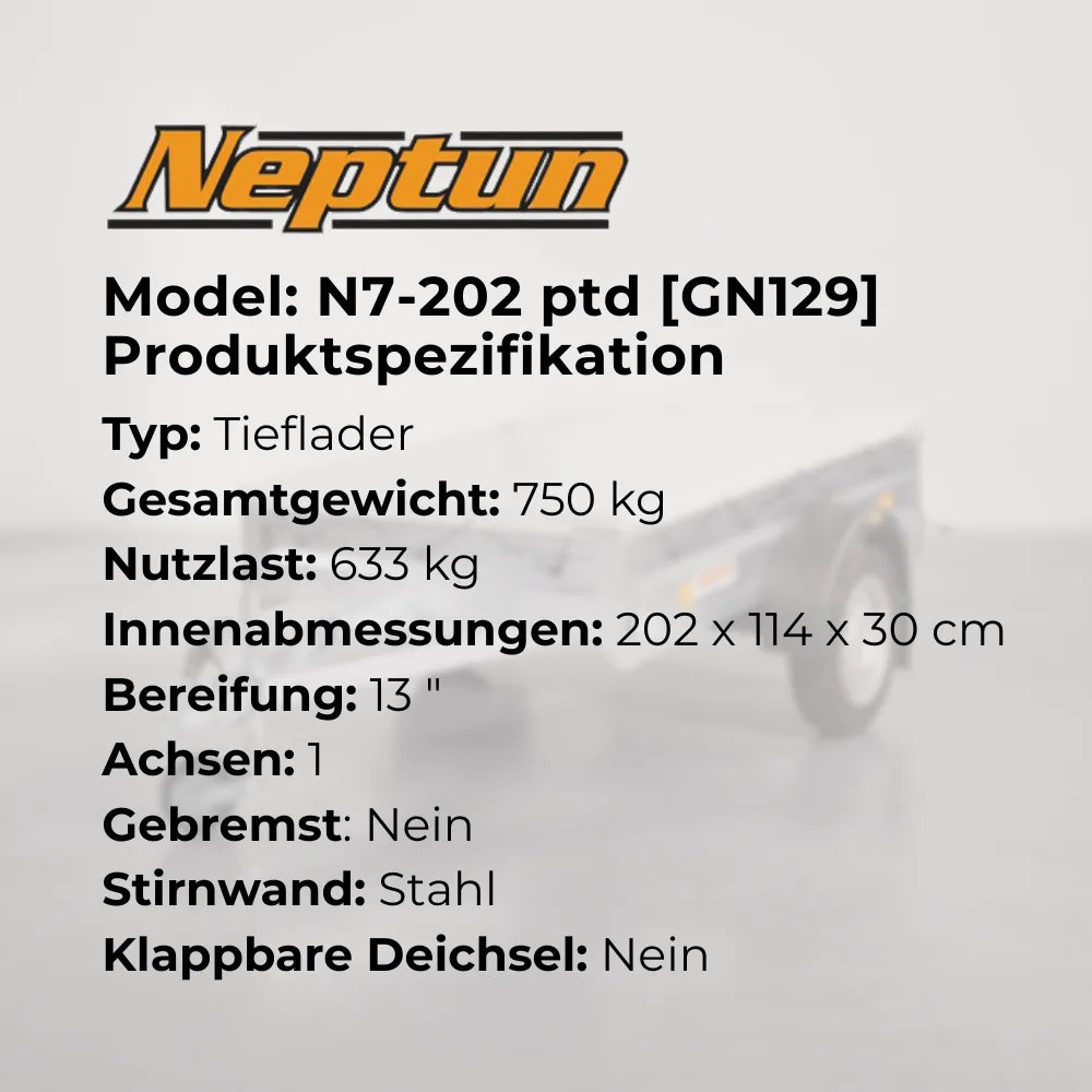 Neptun Pratik N7-202 ptw - PKW Anhänger