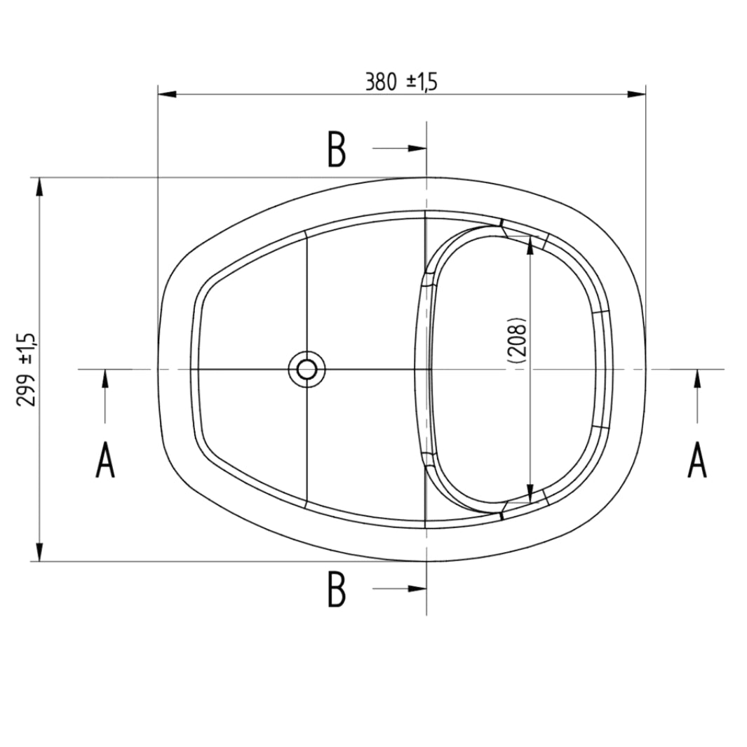 Trelino insert de séparation pour séparer les toilettes sèches avec bouchon