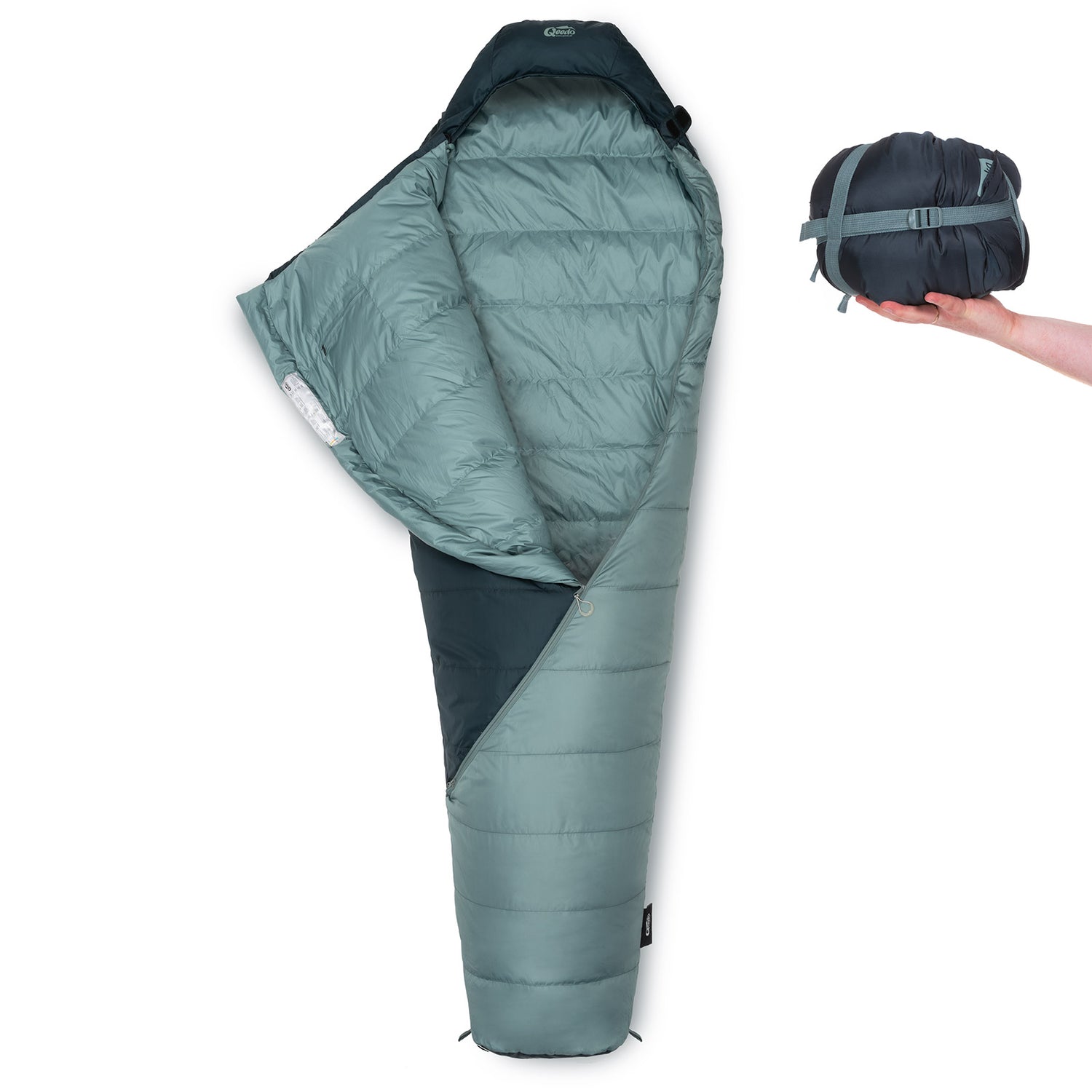 qeedo Schlafsack Asaka, warmer Daunenschlafsack