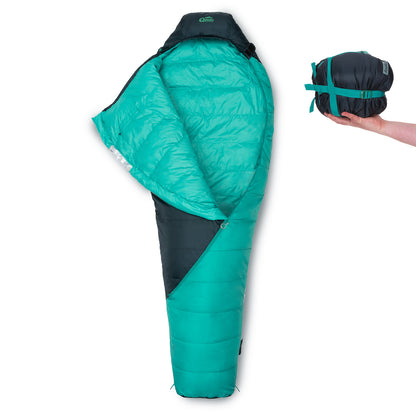 qeedo sleeping bag Asaka, warm down sleeping bag