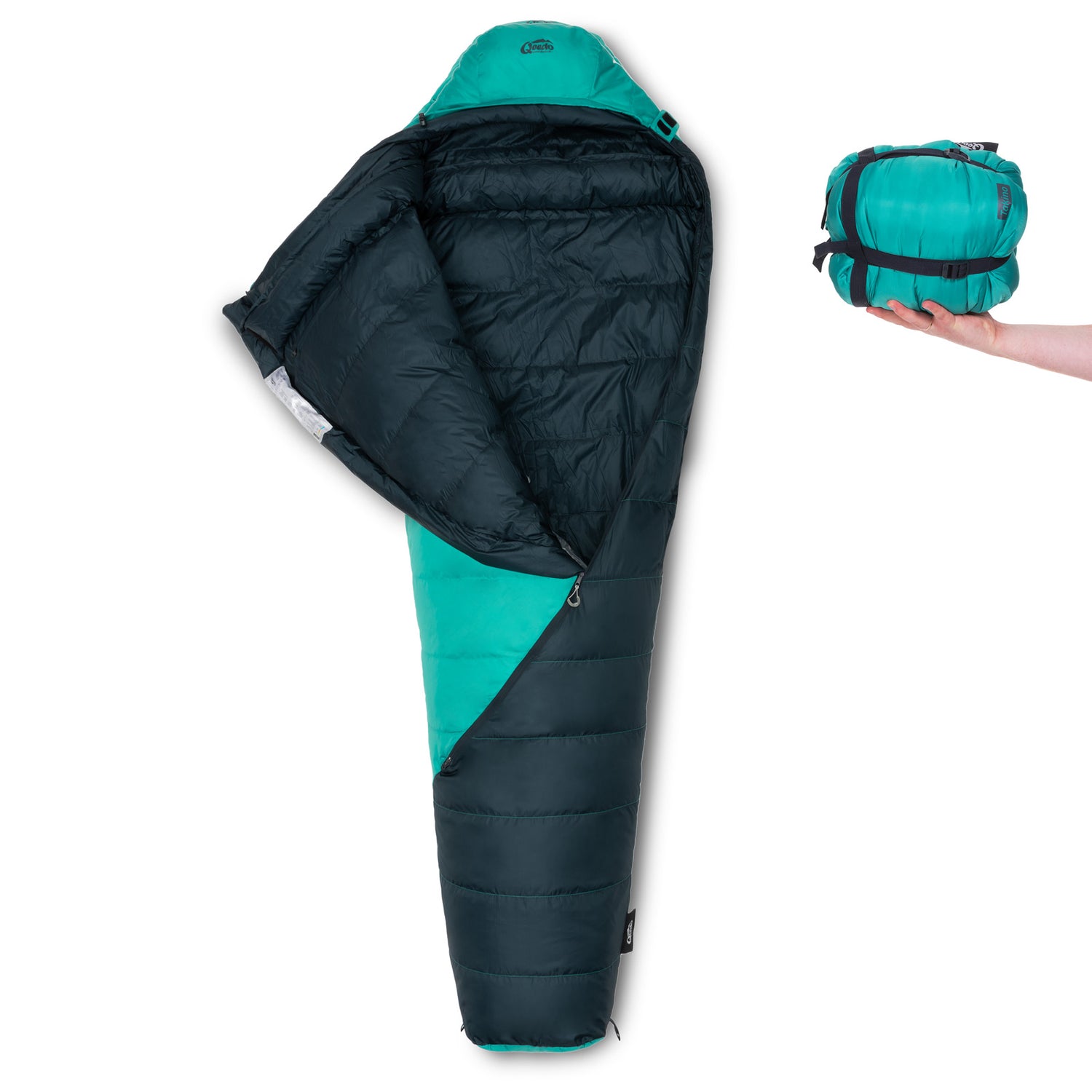 qeedo sleeping bag Takino, warm down sleeping bag