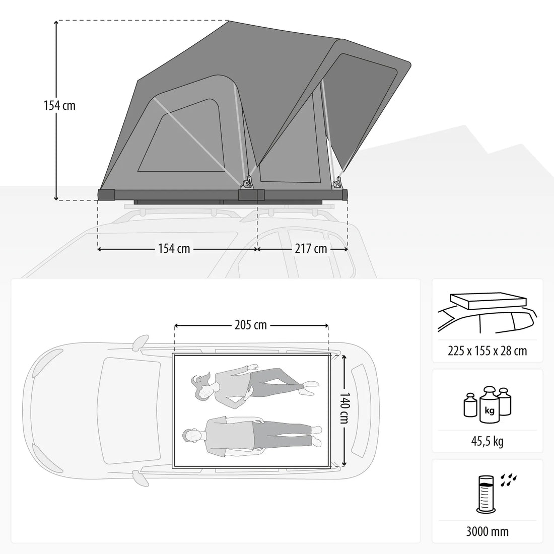 Qeedo Freedom Light L Dachzelt