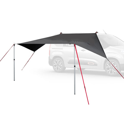 qeedo Motor Tarp - Car, flexible sun sail for your car