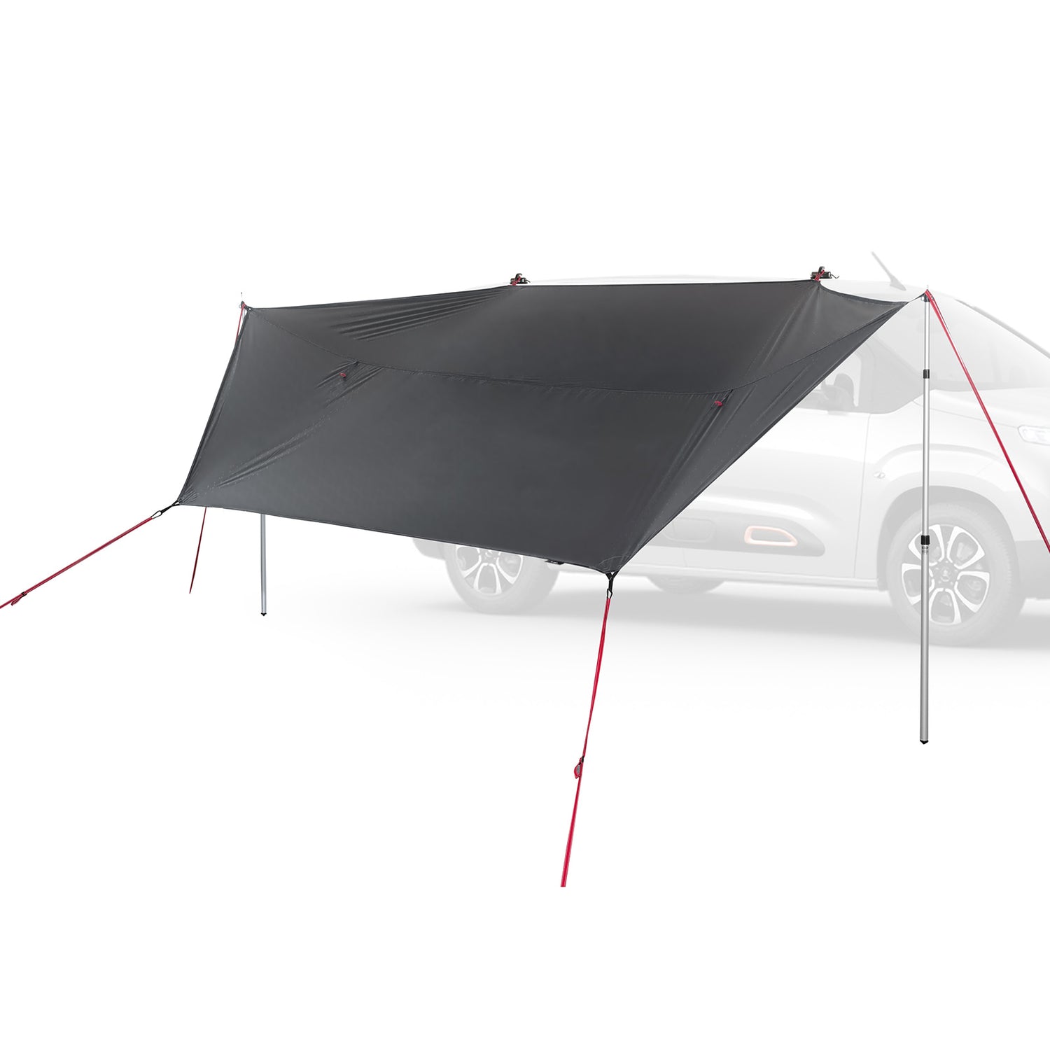 qeedo Motor Tarp - Car, flexible sun sail for your car