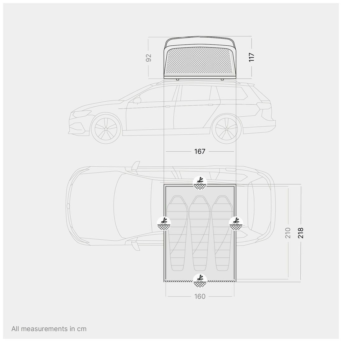 qeedo Freedom Compact 3: The light and compact roof tent for three