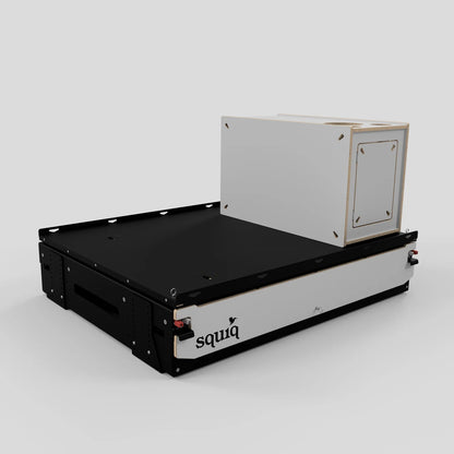 SQUIQ Traveler max – Kofferraumauszug mit Campingbox für Van, Caddy &amp; ID.Buzz