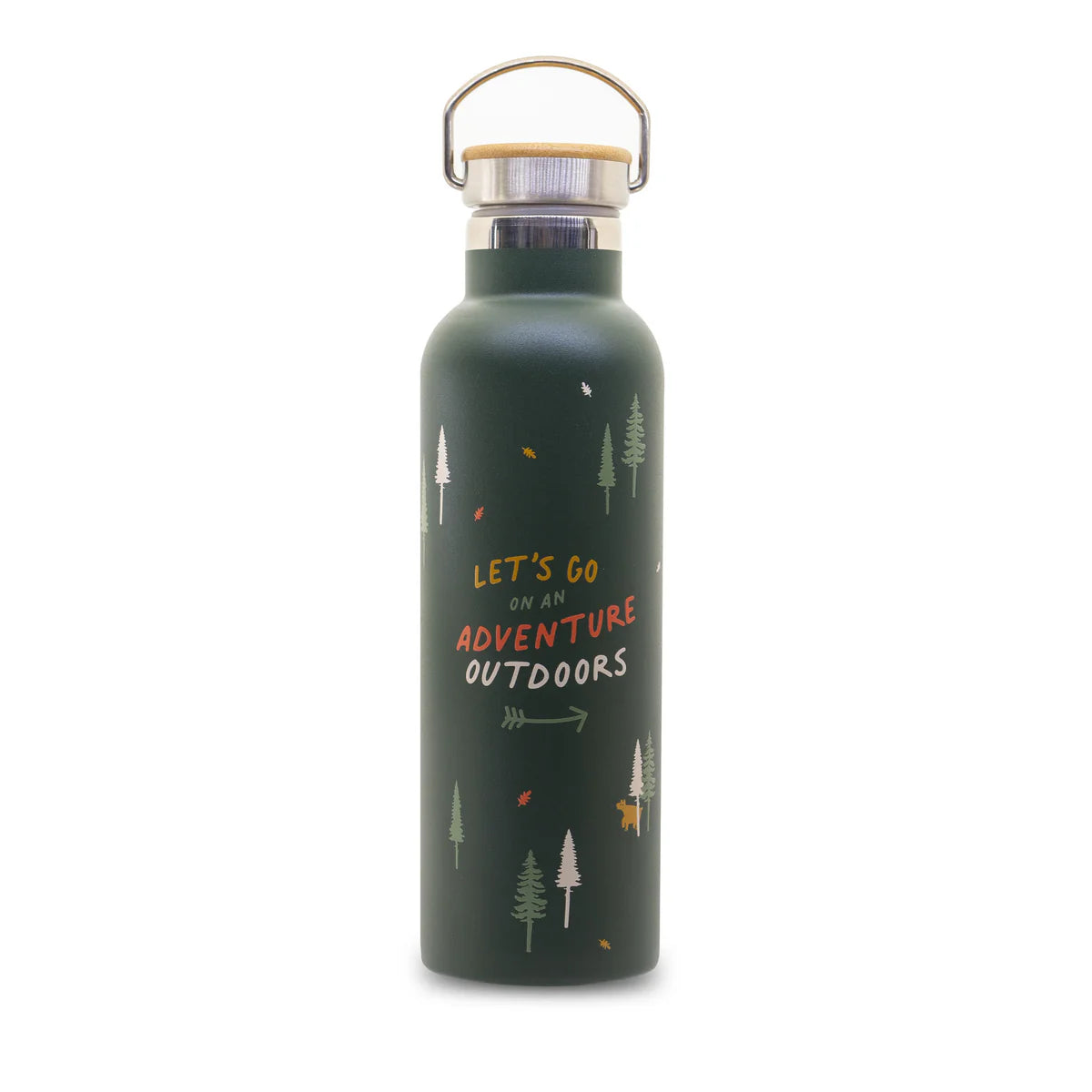 Water bottle in forest design