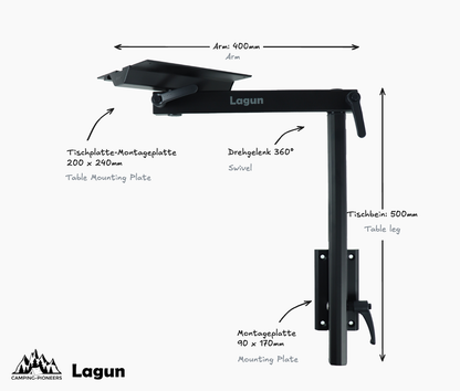 Structure de table Lagun en noir mat - Black Edition 2023